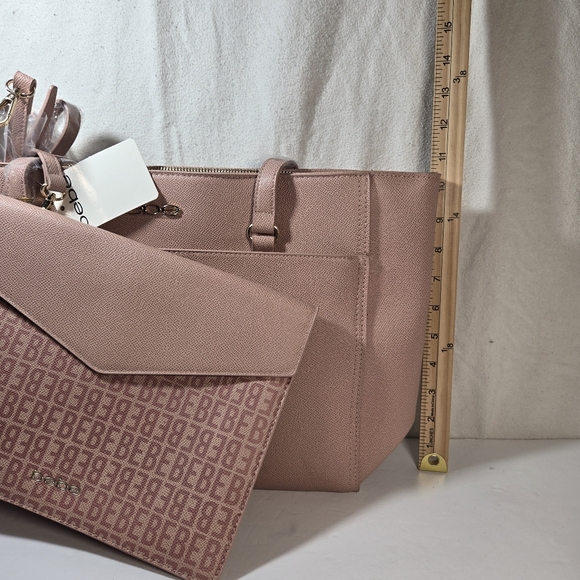 bebe Pink Tote with Monogram Clutch - Picture 3 of 12